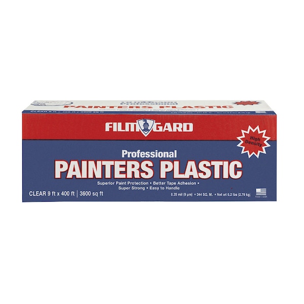 Film-Gard 9 ft. W X 400 ft. L X 0.35 mil Professional Grade Painter's Plastic Sheeting 1 pk 626260 - main